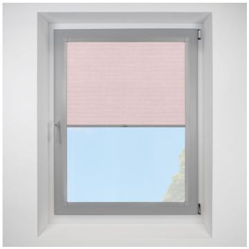 Hive Deluxe Blackout Rose Perfect Fit Pleated Blinds with Silver Frame