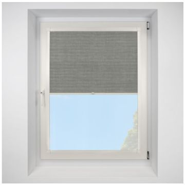 Hive Deluxe Blackout Steel Perfect Fit Pleated Blinds with Cream Frame