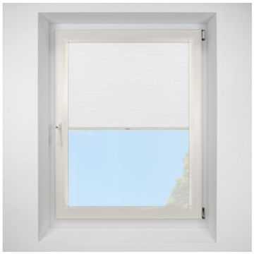 Hive Deluxe Blackout Swan Perfect Fit Pleated Blinds with Cream Frame