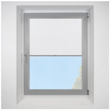 Hive Deluxe Blackout Swan Perfect Fit Pleated Blinds with Silver Frame