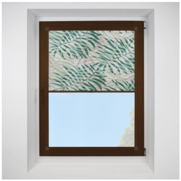 Hive Dolce Green Perfect Fit Pleated Blinds with Mahogany Frame