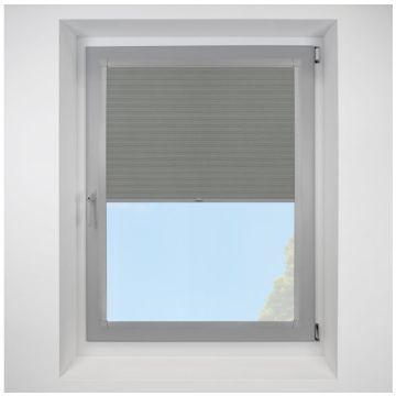 Hive Gratia Granite Perfect Fit Pleated Blinds with Light Grey Frame