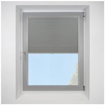 Hive Gratia Granite Perfect Fit Pleated Blinds with Silver Frame