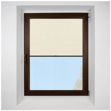 Hive Gratia Pearl Perfect Fit Pleated Blinds with Brown Frame