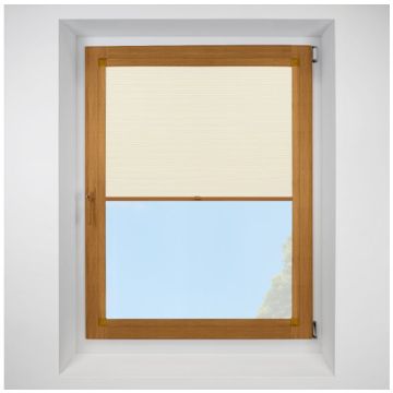 Hive Gratia Pearl Perfect Fit Pleated Blinds with Golden Oak Frame