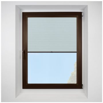 Hive Gratia Sky Perfect Fit Pleated Blinds with Brown Frame