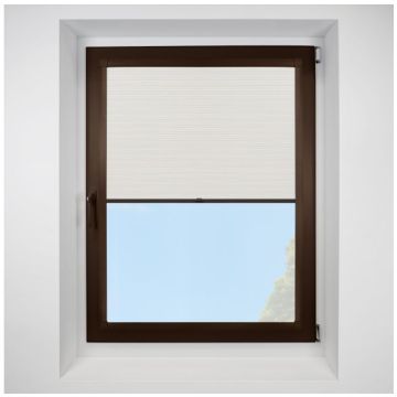 Hive Gratia Swan Perfect Fit Pleated Blinds with Brown Frame