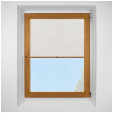 Hive Gratia Swan Perfect Fit Pleated Blinds with Golden Oak Frame