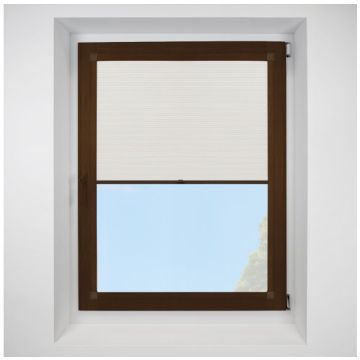 Hive Gratia Swan Perfect Fit Pleated Blinds with Mahogany Frame