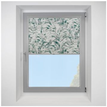 Hive Idole Forest Green Perfect Fit Pleated Blinds with Silver Frame