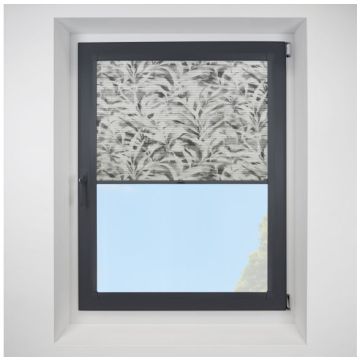 Hive Idole Grey Perfect Fit Pleated Blinds with Anthracite Frame