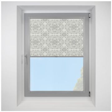 Hive Muse Grey Perfect Fit Pleated Blinds with Silver Frame