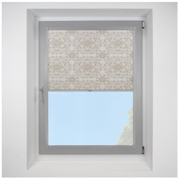 Hive Muse Neutral Perfect Fit Pleated Blinds with Silver Frame