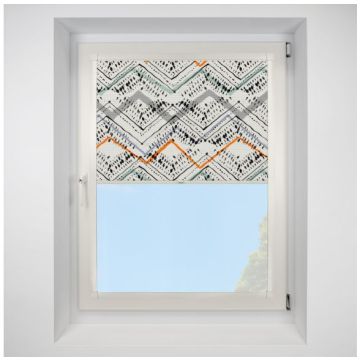 Hive Nirvana Black Perfect Fit Pleated Blinds with Cream Frame