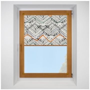 Hive Nirvana Black Perfect Fit Pleated Blinds with Golden Oak Frame