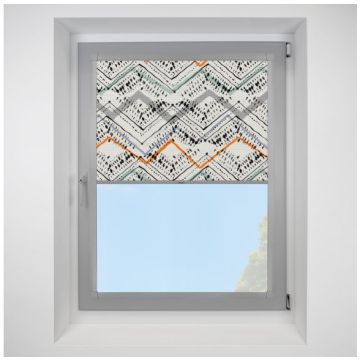 Hive Nirvana Black Perfect Fit Pleated Blinds with Light Grey Frame