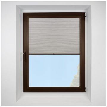 Hive Silkweave Elephant Pleated Blind With Dark Brown Frame