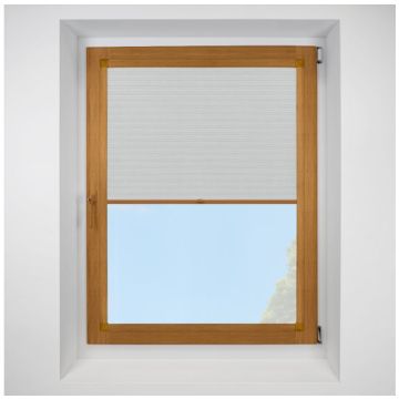 Hive Telia Dove Perfect Fit Pleated Blinds with Golden Oak Frame