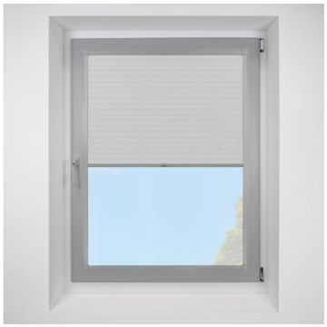 Hive Telia Dove Perfect Fit Pleated Blinds with Silver Frame