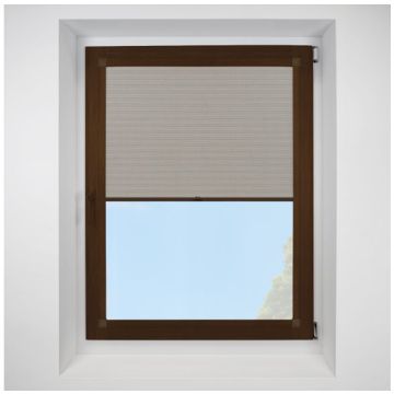 Hive Telia Nutshell Perfect Fit Pleated Blinds with Mahogany Frame