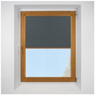 Hive Telia Onyx Perfect Fit Pleated Blinds with Golden Oak Frame