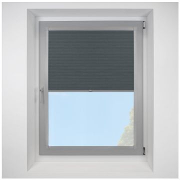 Hive Telia Onyx Perfect Fit Pleated Blinds with Light Grey Frame