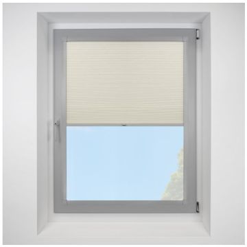 Hive Telia Oyster Perfect Fit Pleated Blinds with Silver Frame