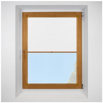 Hive Telia Swan Perfect Fit Pleated Blinds with Golden Oak Frame