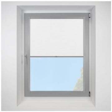 Hive Telia Swan Perfect Fit Pleated Blinds with Light Grey Frame