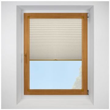 Argan Asc Eco Vapour Perfect Fit Pleated Blinds with Golden Oak Frame