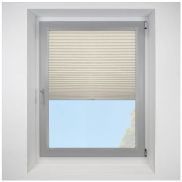 Argan Asc Eco Vapour Perfect Fit Pleated Blinds with Light Grey Frame