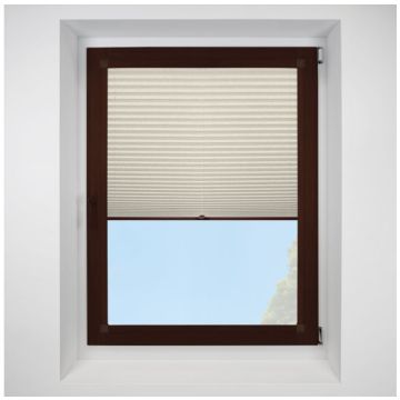 Argan Asc Eco Vapour Perfect Fit Pleated Blinds with Mahogany Frame