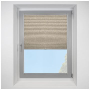 Cactus Asc Eco Light Oak Perfect Fit Pleated Blinds with Light Grey Frame