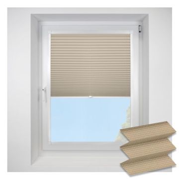 Hemp Asc Biscotti Perfect Fit Pleated Blinds