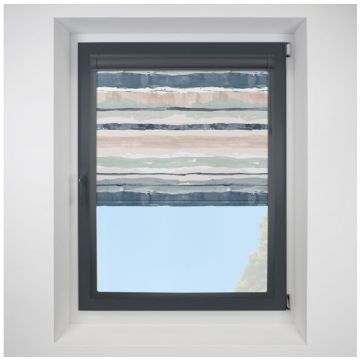 brighton stripe Perfect Fit RollerPleated Blind