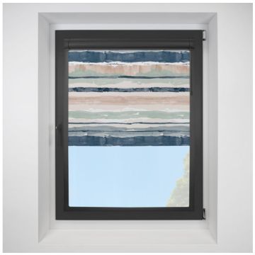 brighton stripe Perfect Fit RollerPleated Blind