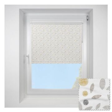 Cotton Flower Ochre Perfect Fit Chain Operated Roller Blind