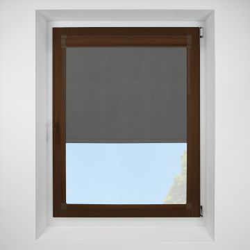 Linenweave-bo Charcoal Perfect Fit RollerPleated Blind