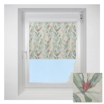 Paradise Palm Blackout Green Perfect Fit Chain Operated Roller Blind