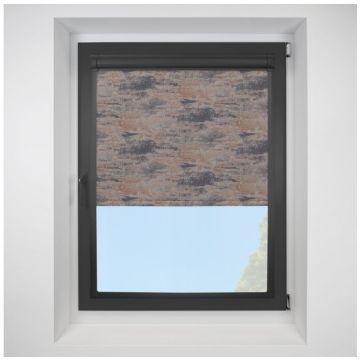 Argent Blackout Copper Perfect Fit Roller Motorised Blind with Black Frame