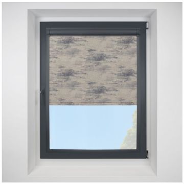 Argent Blackout Mercury Perfect Fit Roller Motorised Blind with Anthracite Frame