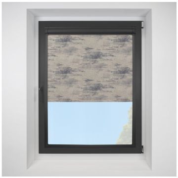 Argent Blackout Mercury Perfect Fit Roller Motorised Blind with Black Frame