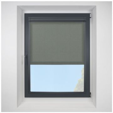 Atlantex ASC Grey Perfect Fit Roller Motorised Blind with Anthracite Frame