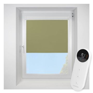 Banlight Duo FR Green Perfect Fit Roller Motorised Blind