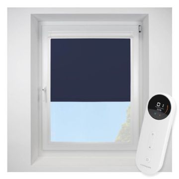 Banlight Duo FR Navy Perfect Fit Roller Motorised Blind