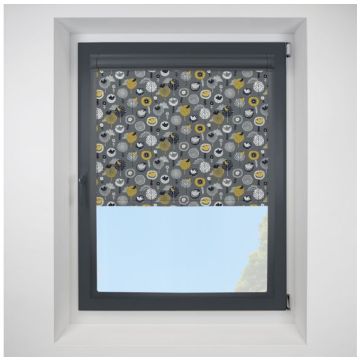 Birdsong Midnight Perfect Fit Roller Motorised Blind with Anthracite Frame
