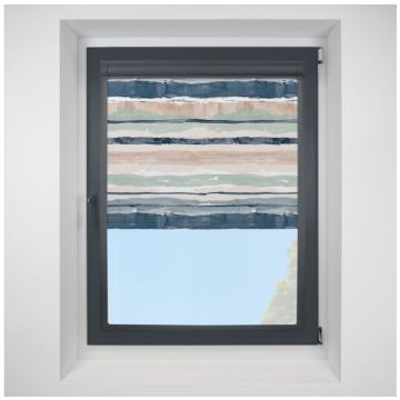 Como Blackout Bella Perfect Fit Roller Motorised Blind with Anthracite Frame