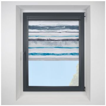 Como Lago Perfect Fit Roller Motorised Blind with Anthracite Frame