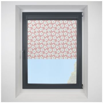Daisy Blackout PinkPerfect Fit Roller Motorised Blind with Anthracite Frame