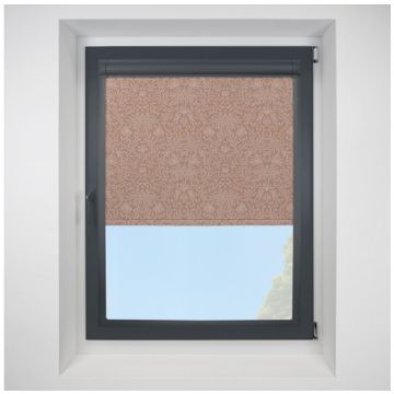 Florence Blackout Terracotta Perfect Fit Roller Motorised Blind with Anthracite Frame